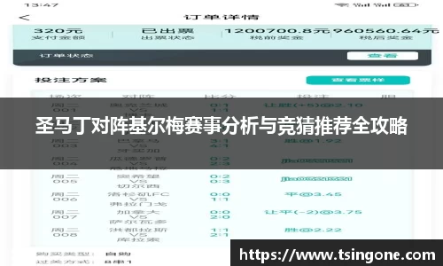 圣马丁对阵基尔梅赛事分析与竞猜推荐全攻略